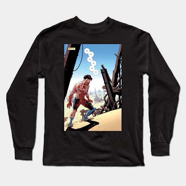 invincible comic scene Long Sleeve T-Shirt by super villain